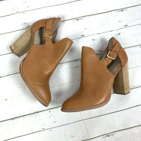 Elizabeth and James Suri cutout leather bootie brown size 10 - Picture 2 of 10
